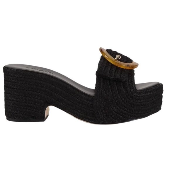 Cult Gaia Cleia Raffia Espadrille Platform Mules — Women’s US 7.5 New In Box - Picture 3 of 9